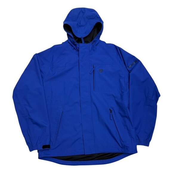 TIMBERLAND Waterproof Windbreaker Designer Casual Blue Jacket Mens Large - Picture 4 of 7